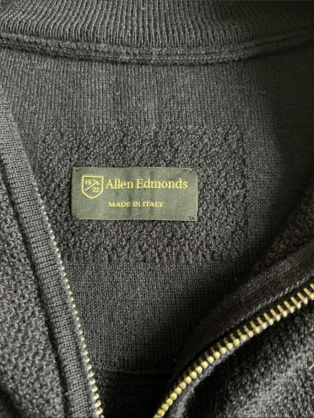 Allen Edmonds navy blue Zip-Up Lightweight Jacket
